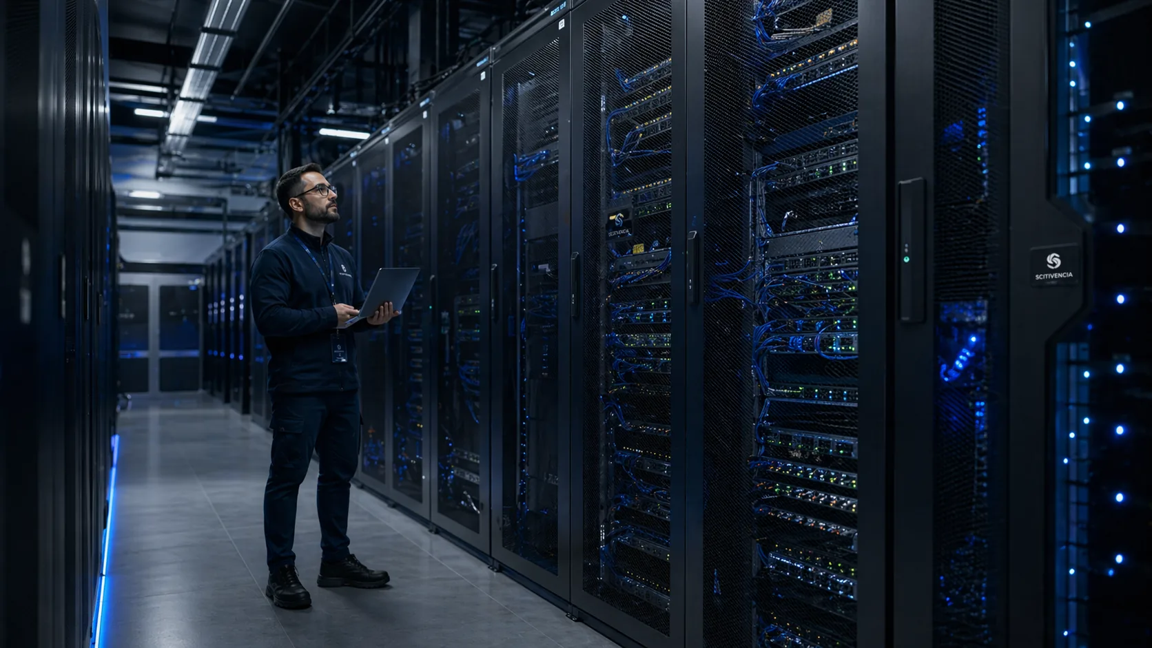 Fibra óptica y sala de rack
